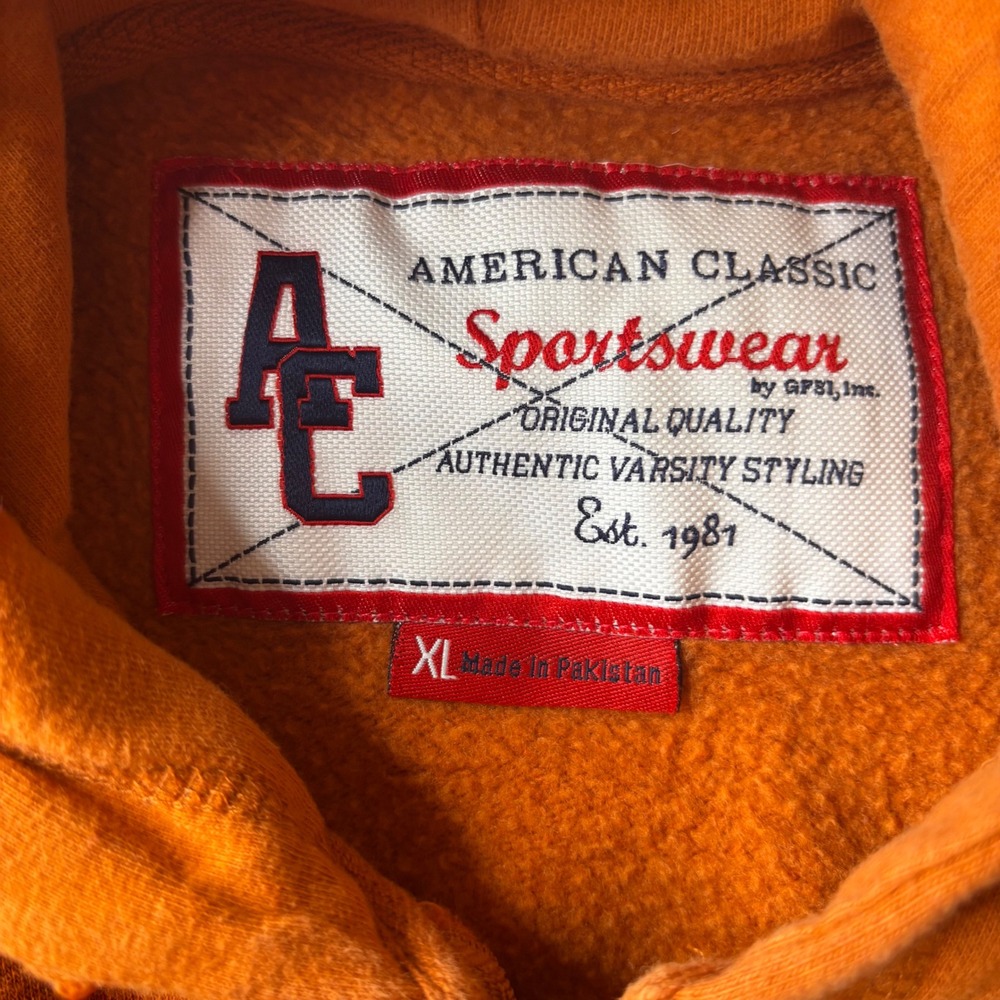 Texas Longhorns Orange Full Zip Hoodie Sweatshirt Mens XL University of Texas - Picture 9 of 14